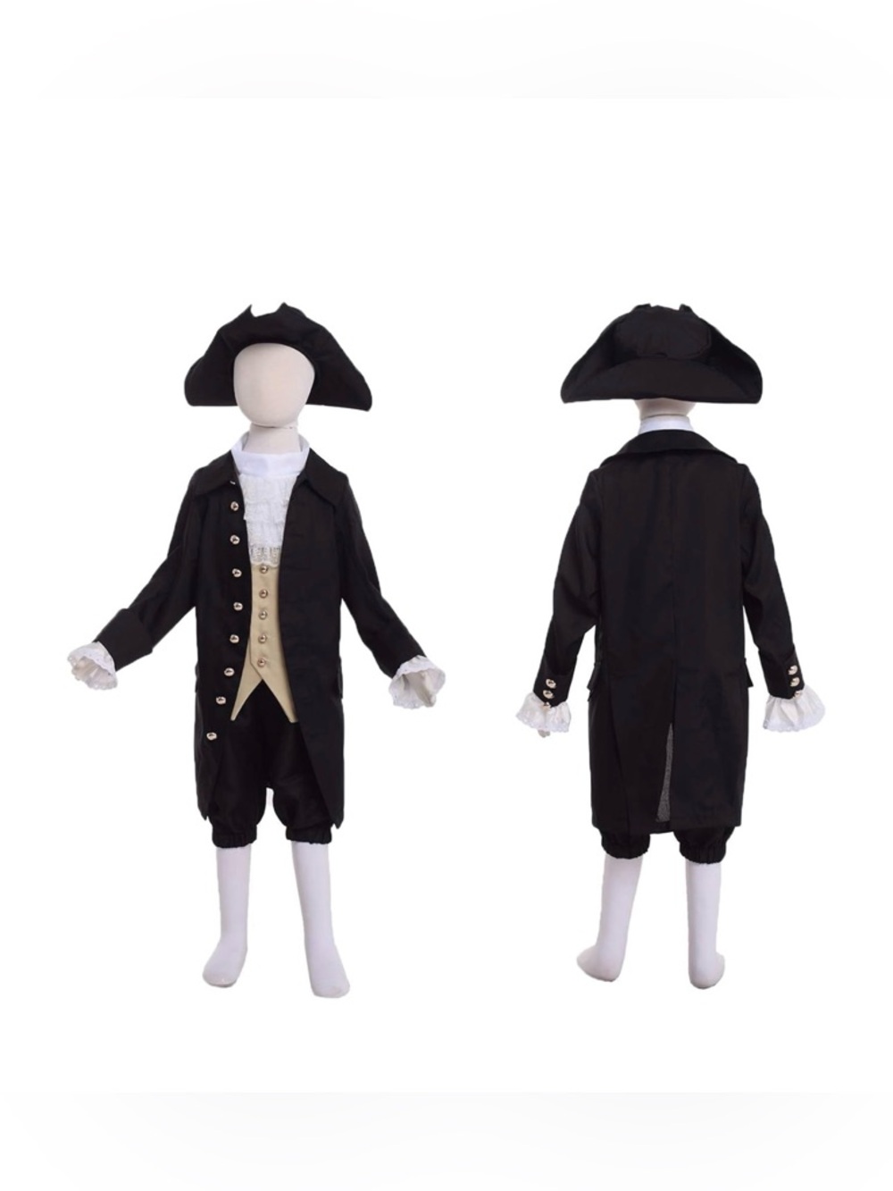 NWT BURB Colonial Costume Boys 18th Century American Costume Size 14
